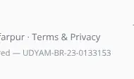 Rendered contrast evidence for UDYAM-BR-23-0133153