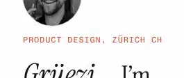 Rendered contrast evidence for Product Design, Zürich CH