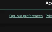Rendered contrast evidence for Opt-out preferences