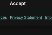 Rendered contrast evidence for Privacy Statement