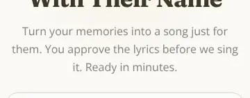 Rendered contrast evidence for Turn your memories into a song just for them. You approve the lyrics before we s