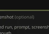 Rendered contrast evidence for (optional)