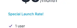 Rendered contrast evidence for Special Launch Rate!