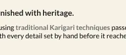 Rendered contrast evidence for traditional Karigari techniques
