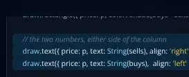 Rendered contrast evidence for // the two numbers, either side of the column