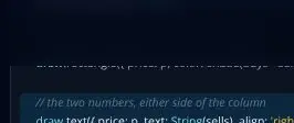 Rendered contrast evidence for // shade the row by how one-sided it traded