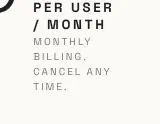 Rendered contrast evidence for Monthly billing. Cancel any time.