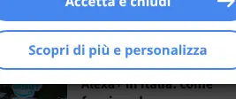 Rendered contrast evidence for Scopri di più e personalizza