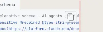Rendered mobile overflow evidence for # Declarative schema — AI agents get full context, never secret values