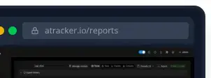Rendered contrast evidence for atracker.io/reports