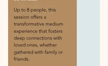 Rendered mobile overflow evidence for Group Mediumship90 MinutesUp to 8 people, this session offers a transformative medium experience tha