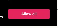 Rendered contrast evidence for allow cookies