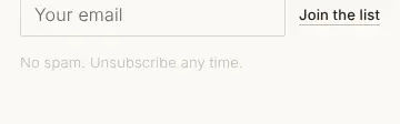 Rendered contrast evidence for No spam. Unsubscribe any time.