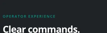 Rendered contrast evidence for Operator experience