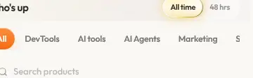 Rendered mobile overflow evidence for AllDevToolsAI toolsAI AgentsMarketingSEODesignCryptoJobs / CareerGames and EntertainmentPerson / Pro