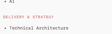 Rendered contrast evidence for Delivery & Strategy