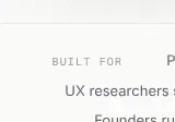 Rendered contrast evidence for Built for