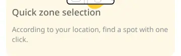 Rendered contrast evidence for According to your location, find a spot with one click.