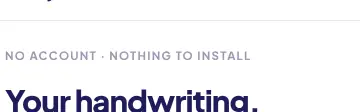 Rendered contrast evidence for No account · nothing to install