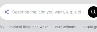 Rendered contrast evidence for Describe the icon you want, e.g. a blue glassy budgeting app