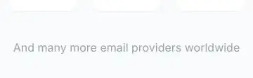 Rendered contrast evidence for And many more email providers worldwide
