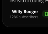Rendered contrast evidence for 128K subscribers
