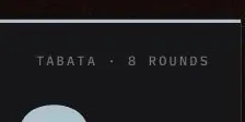 Rendered contrast evidence for Tabata · 8 rounds