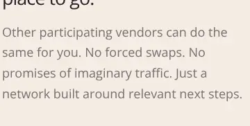 Rendered contrast evidence for Other participating vendors can do the same for you. No forced swaps. No promise