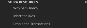 Rendered evidence for SDIRA Resources