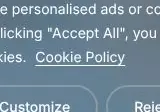 Rendered contrast evidence for Cookie Policy