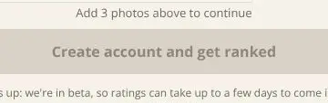 Rendered contrast evidence for Create account and get ranked