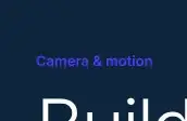 Rendered contrast evidence for Camera & motion