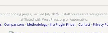Rendered contrast evidence for Data sourced from vendor pricing pages, verified July 2026. Install counts and r