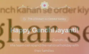 Rendered design evidence for Lunch kahan se order kiya?Ghar Se