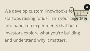 Rendered contrast evidence for We develop custom Knowbooks for startups raising funds. Turn your big idea into
