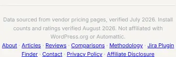 Rendered contrast evidence for Data sourced from vendor pricing pages, verified July 2026. Install counts and r